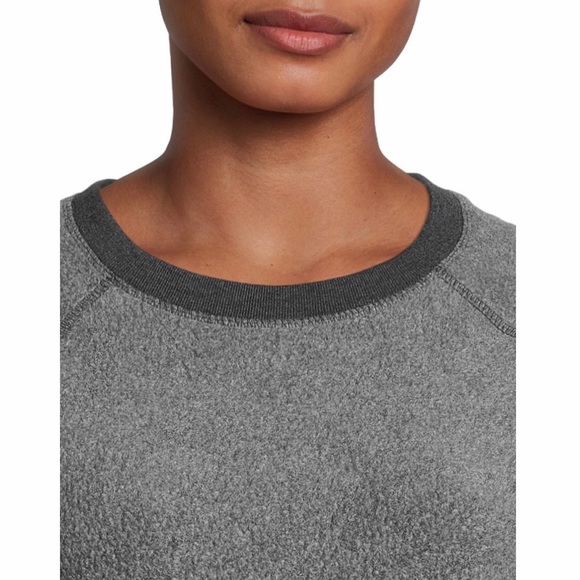 Avía Reverse Fleece Long Sleeve Gray Top Size XL(16-18) NWT - Picture 5 of 9